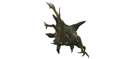 Reptile Monster Scary Tree isolated on a Transparent Background png