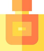 A perfume bottle with a yellow and orange background vector