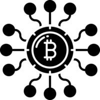 Bitcoin virus icon vector