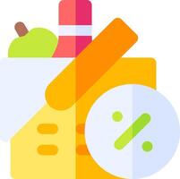 A shopping bag with fruit and vegetables vector