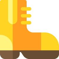 A yellow boot with a brown sole vector