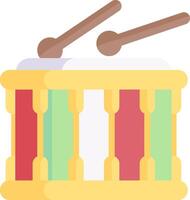 A colorful drum with two sticks on it vector