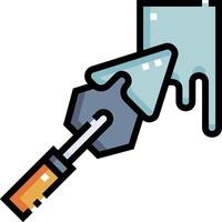 A tool with a paint brush and paint on it vector
