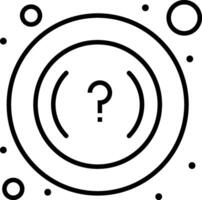 A black and white circle with a question mark on it vector