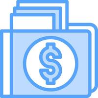 A folder with a dollar sign on it vector
