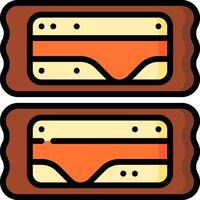 Two sandwiches with cheese and butter on them vector