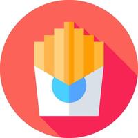 French fries icon vector