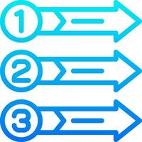 Three arrows pointing to the right and left vector