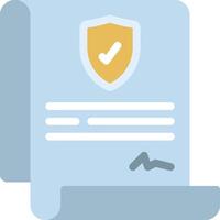 A document with a shield and a check mark vector