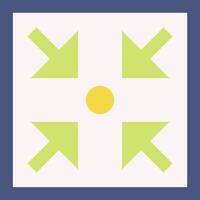 A square with four arrows pointing in different directions vector