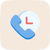 A phone with a clock icon on it vector