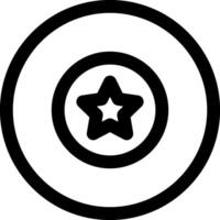 A black and white image of a star in a circle vector