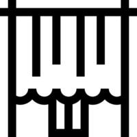 A black and white icon of a window vector