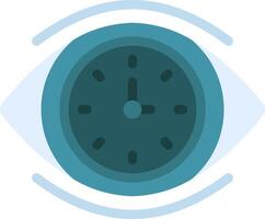 An eye with a clock on it vector