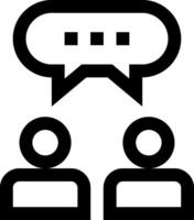 Two people are talking with a speech bubble vector