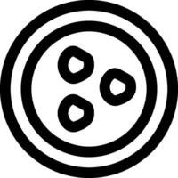 A black and white image of a button vector