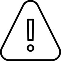 A black and white image of a warning sign vector