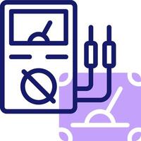 A device with a meter and a wire connected to it vector