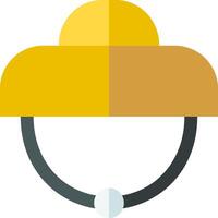 A yellow hat with a white ball on it vector