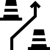 Traffic cones and arrows on a white background vector