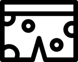 A black and white image of a pair of underwear vector