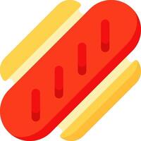 A hot dog is shown on a white background vector