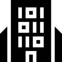 A black and white image of a building with numbers on it vector