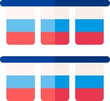 Two test tubes with different colors vector