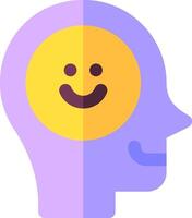 A smiling face with a smiley face on the side vector