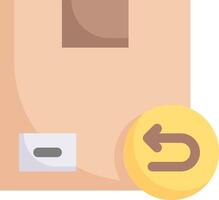 A box with a yellow arrow pointing to it vector