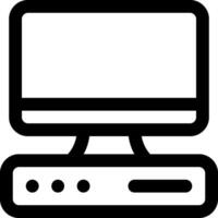 Computer icon with a monitor and keyboard vector
