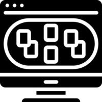 A computer monitor with a grid of squares on it vector