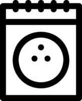 A calendar icon with a button on it vector