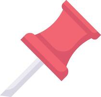 A red pin with a white handle vector