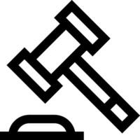 A judge's gavel is hitting a coin vector