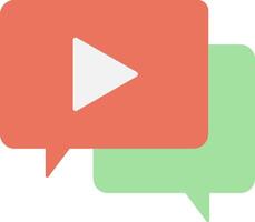 A player icon with two speech bubbles vector