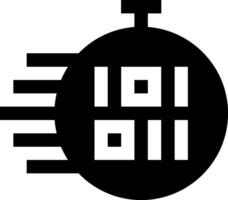 A black and white image of a clock with a number on it vector