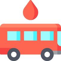 A red bus with a drop of blood on it vector