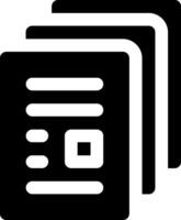 A black and white icon of a document vector