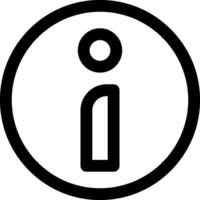 A black and white image of an i symbol vector