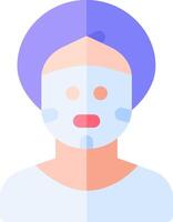 A person with a mask on their face vector