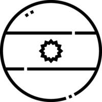 A black and white image of a circle with a star in the middle vector