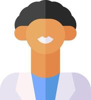 A man in a lab coat with a smile vector