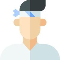 A man with a bandage on his head vector