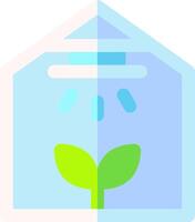 A house with a plant growing out of it vector