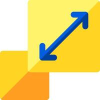 A yellow square with an arrow pointing up vector