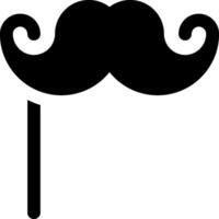 A black and white mustache on a stick vector