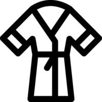 A black and white image of a robe vector