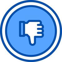 A blue circle with a thumb up icon vector