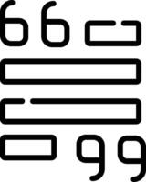 A black and white image of a number six vector